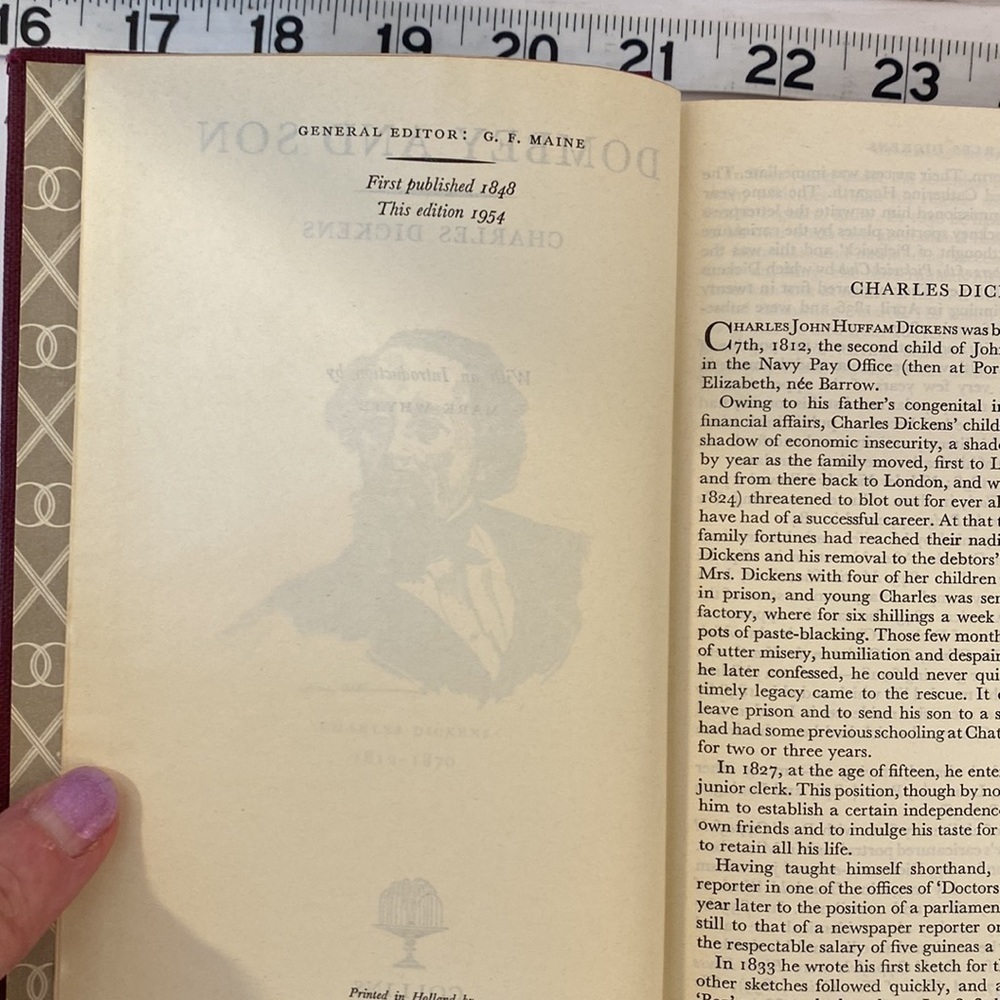 VINTAGE book Dombey and son by Charles Dickens, published by Collins 1954 - Picture 8 of 14